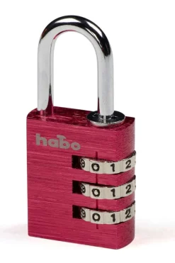 Habo Hengelås med Kode 203-30 Rød Aluminium
