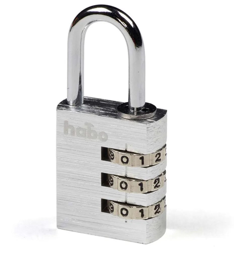 Habo Hengelås med Kode 203-30 Sølv Aluminium