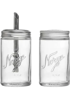 Hadeland Glassverk Norgesglasset sukker og kanel sett