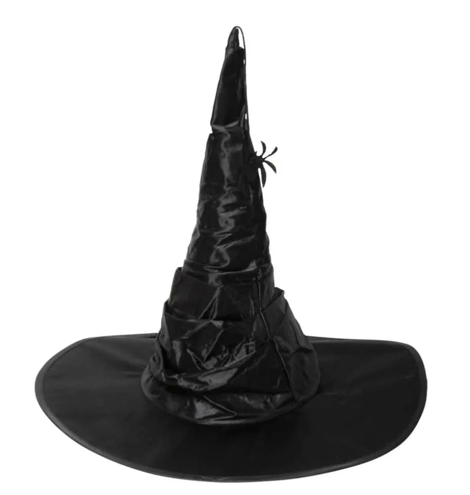 Halloween heksehatt med edderkopp