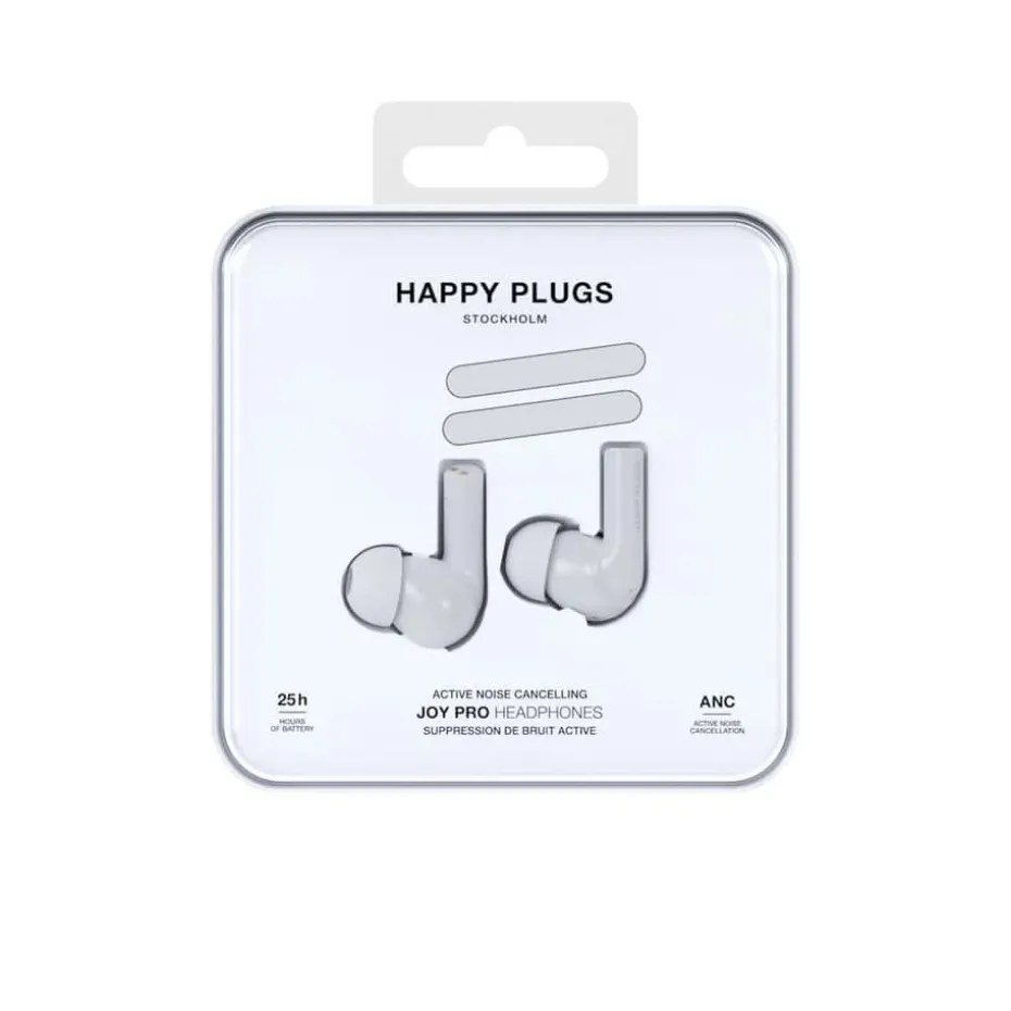 Happy Plugs Joy Pro In-Ear ANC True-Wireless White ørepropper