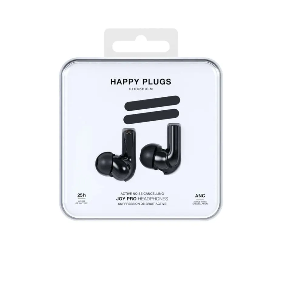 Happy Plugs Joy Pro In-Ear ANC True-Wireless Black ørepropper
