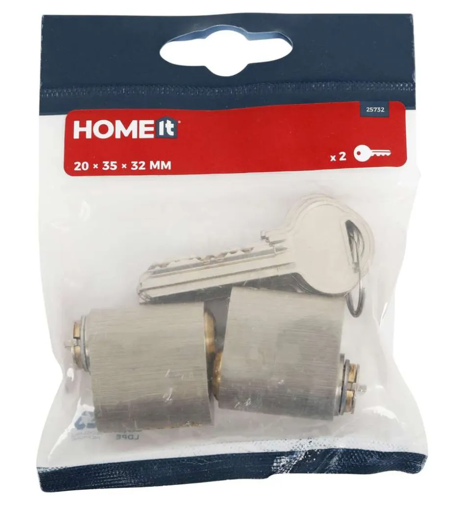 Home>it oval låssylinder med 3 nøkler 2-pk