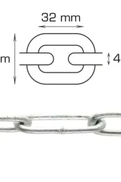 Home>it Galvanisert langleddet kjede - 5 meter (4 mm)