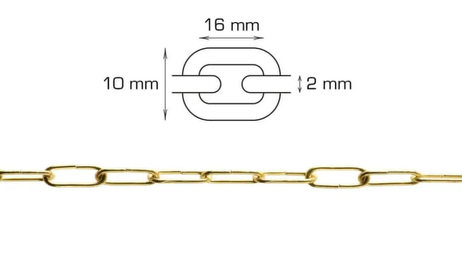 Home>it Pyntekjede messing rundt - 2 meter (2 mm)