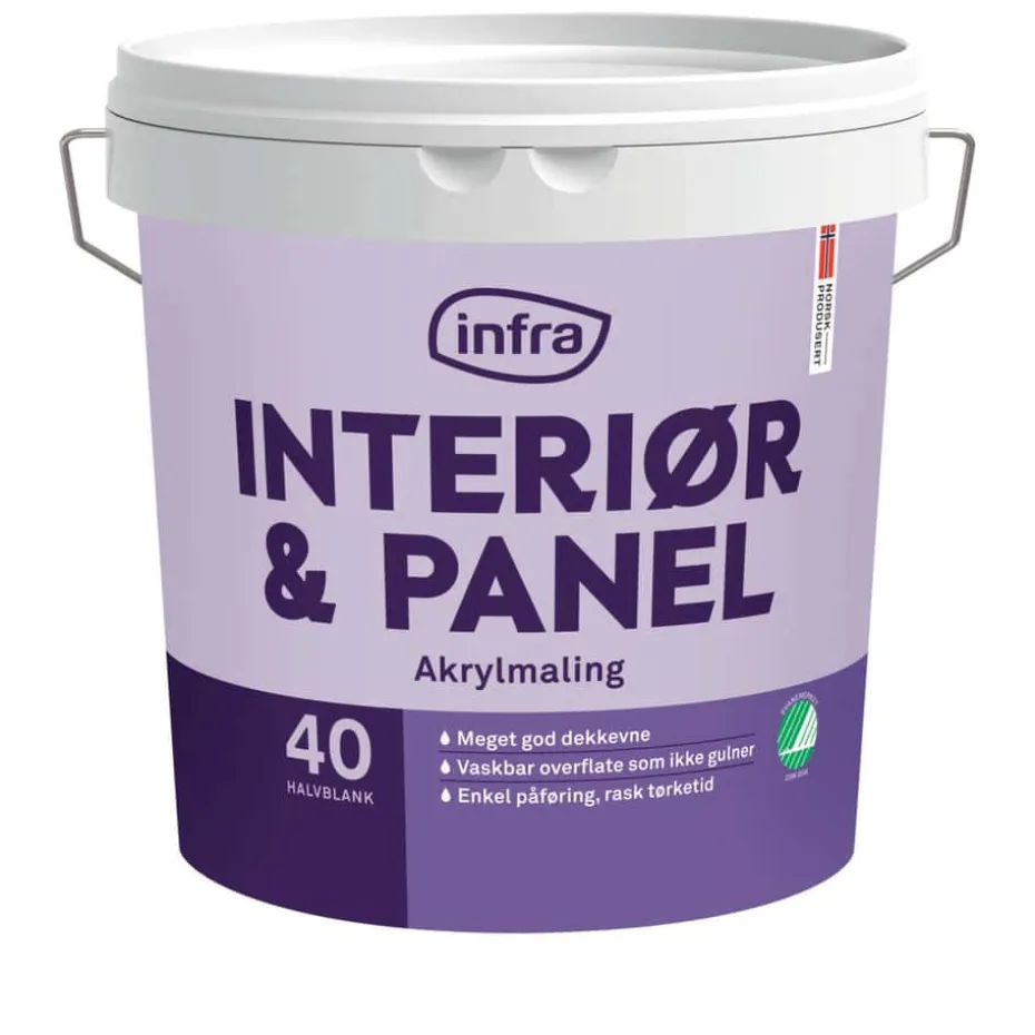 Infra Tre&Panel 40/halvblank interiørmaling