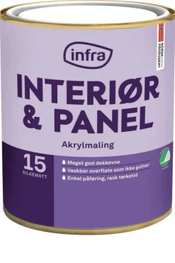 Infra Tre&Panel 15/silkematt interiørmaling