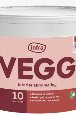 Infra Vegg 10/silkematt interiørmaling