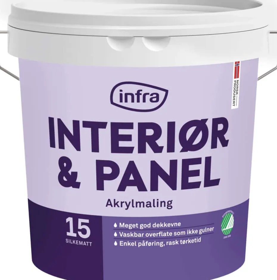 Infra Tre&Panel 15/silkematt interiørmaling