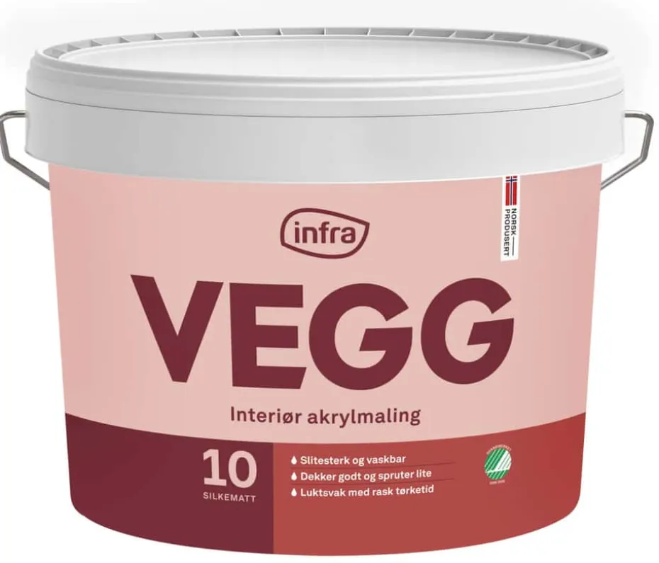 Infra Vegg 10/silkematt interiørmaling