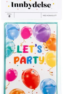Innbydelseskort ballong 8pk