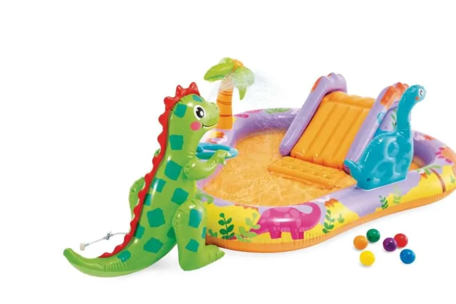 INTEX® Dino Park plaskebasseng med vannsklie