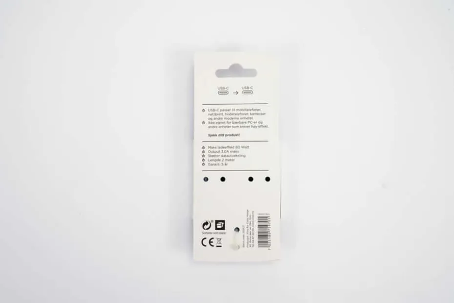 ION Pro CBX312-T-BLU USB-C til USB-C kabel 2 m