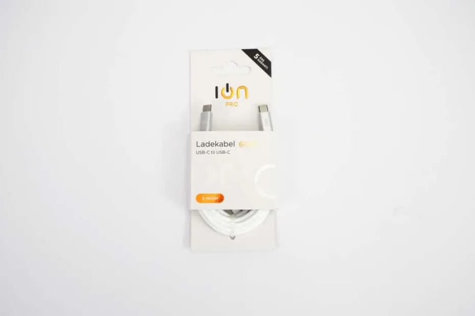 ION Pro CBX312-T-W USB-C til USB-C kabel 2 m