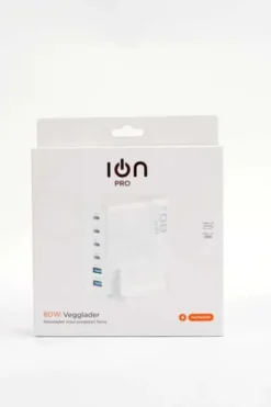 ION Pro UC136 80W GaN-lader med 6 porter