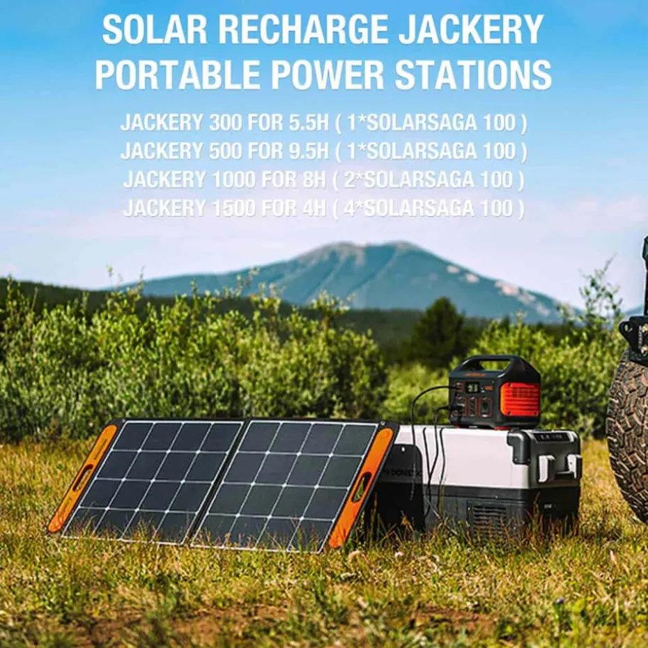 Jackery SolarSaga 100W IP68 solcellepanel