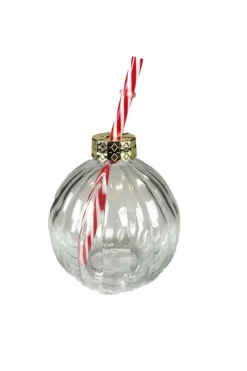 Julekule glass med sugerør