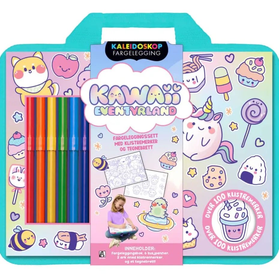 Kaleidoskop fargelegging: Kawaii eventyrland aktivitetspakke