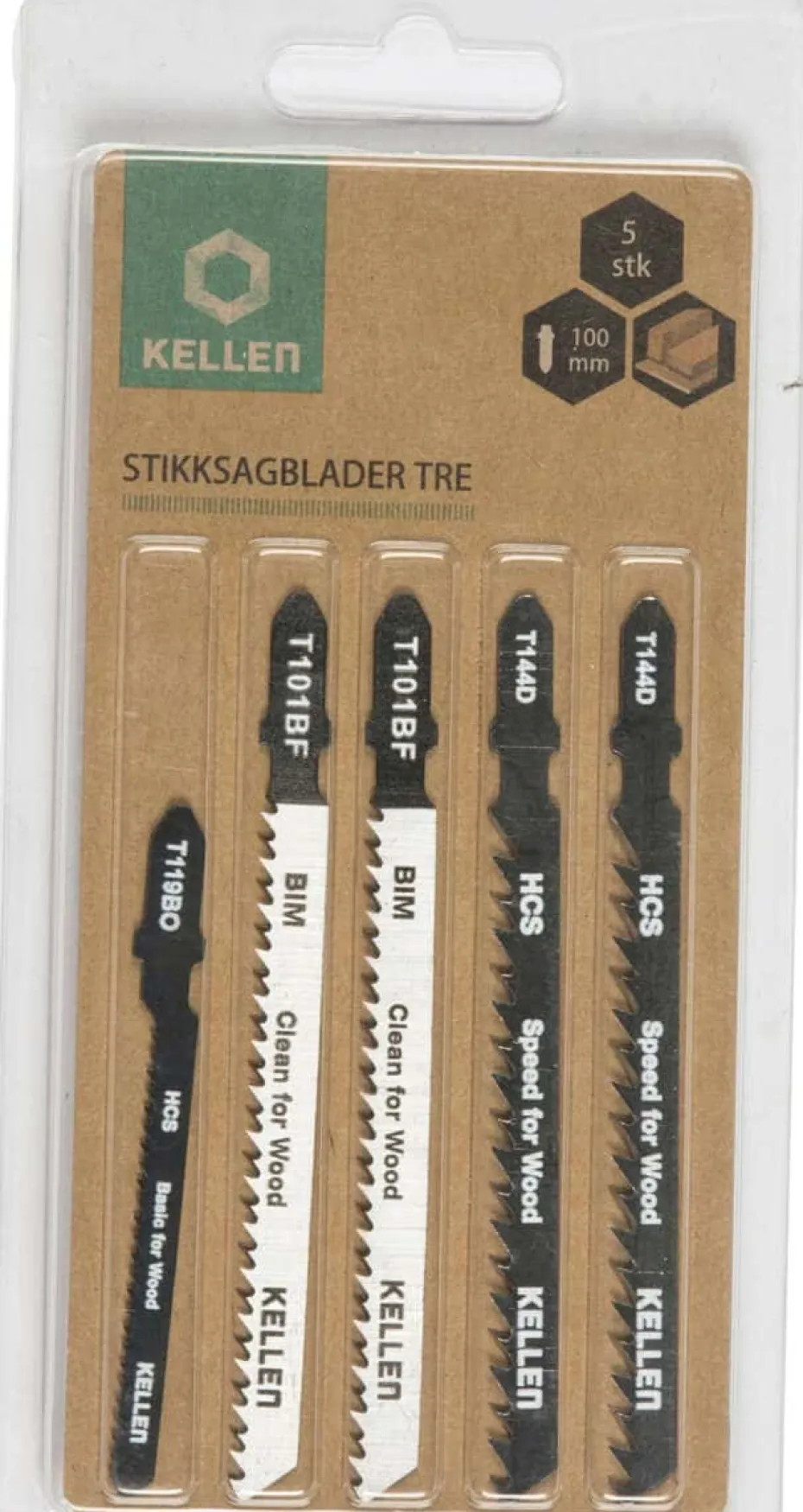 Kellen stikksagblad tre