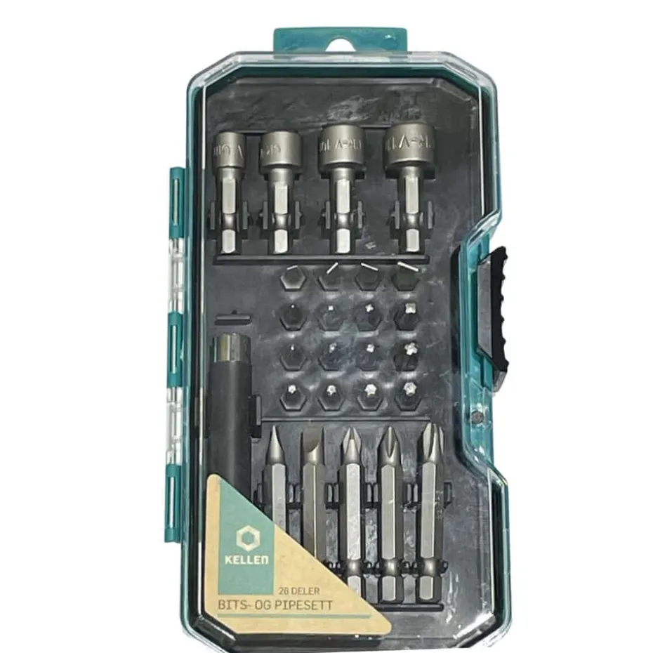 Kellen bits- og pipesett 26 deler