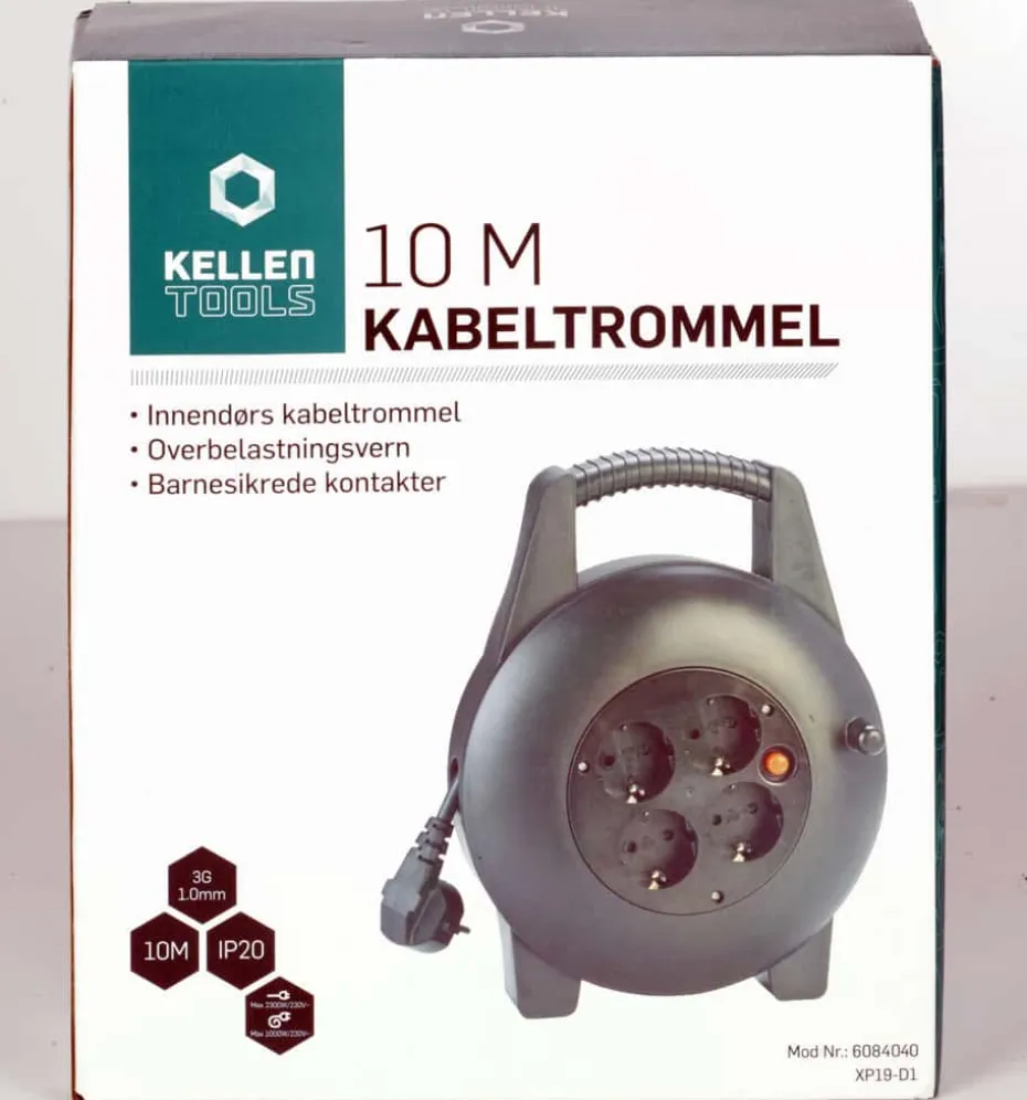 Kellen kabeltrommel jordet