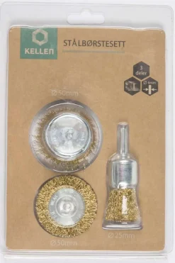 Kellen stålbørstesett