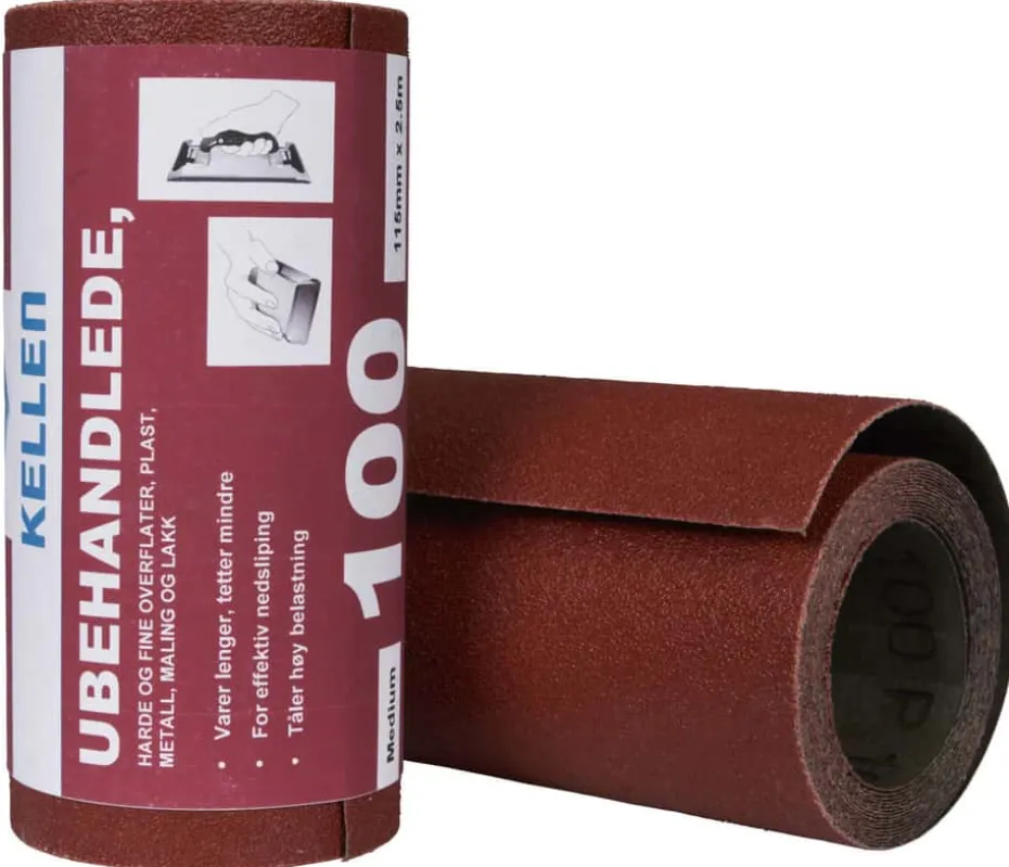 Kellen ubehandlede overflater 2,5 meter slipepapir
