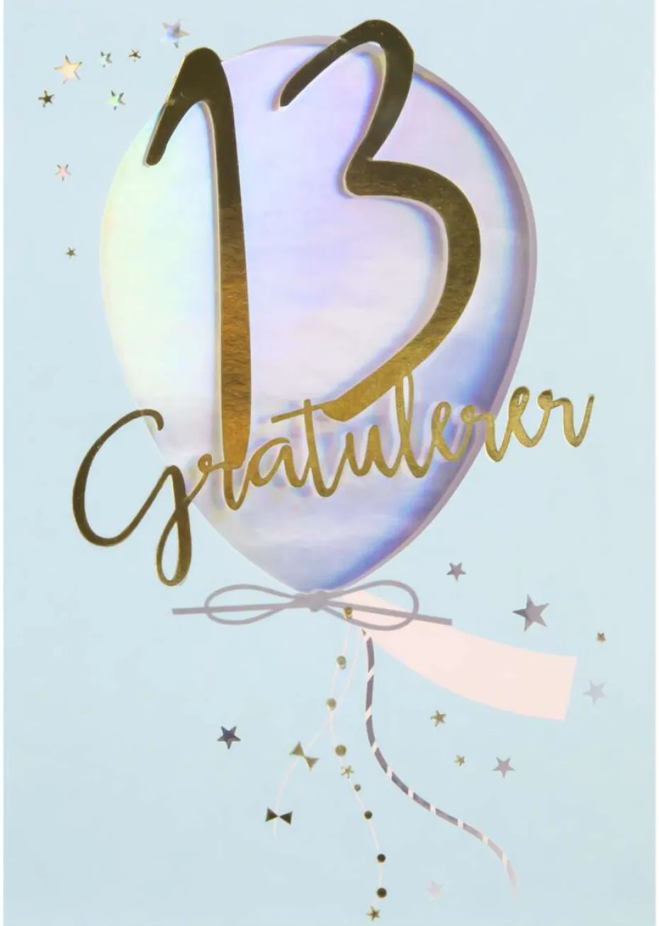 Kort 13 år Ballong