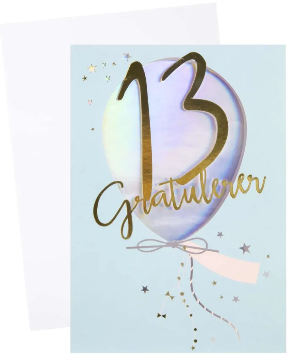 Kort 13 år Ballong