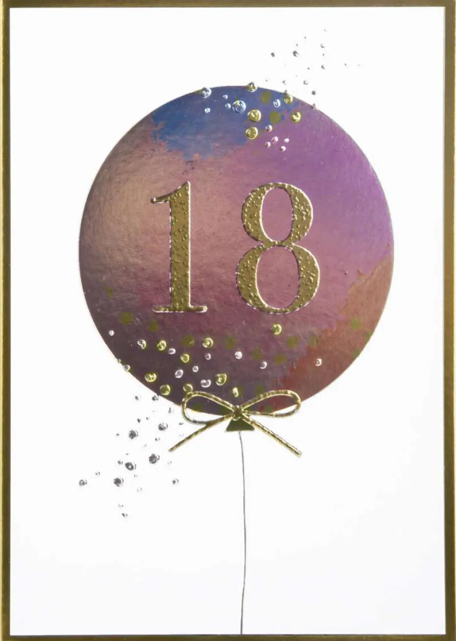 Kort 18 år Ballong