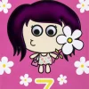 Kort 7 år Blomster