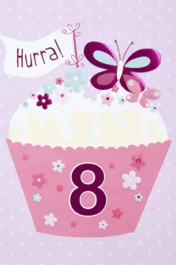 Kort 8 år Cupcake