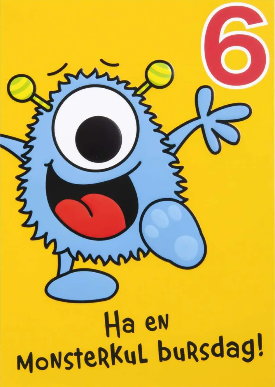 Kort 6 år Enøyd Monster