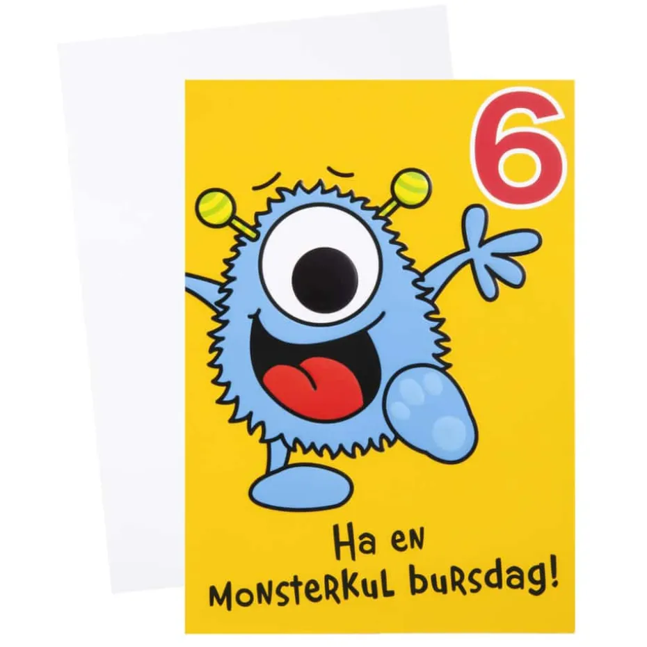 Kort 6 år Enøyd Monster