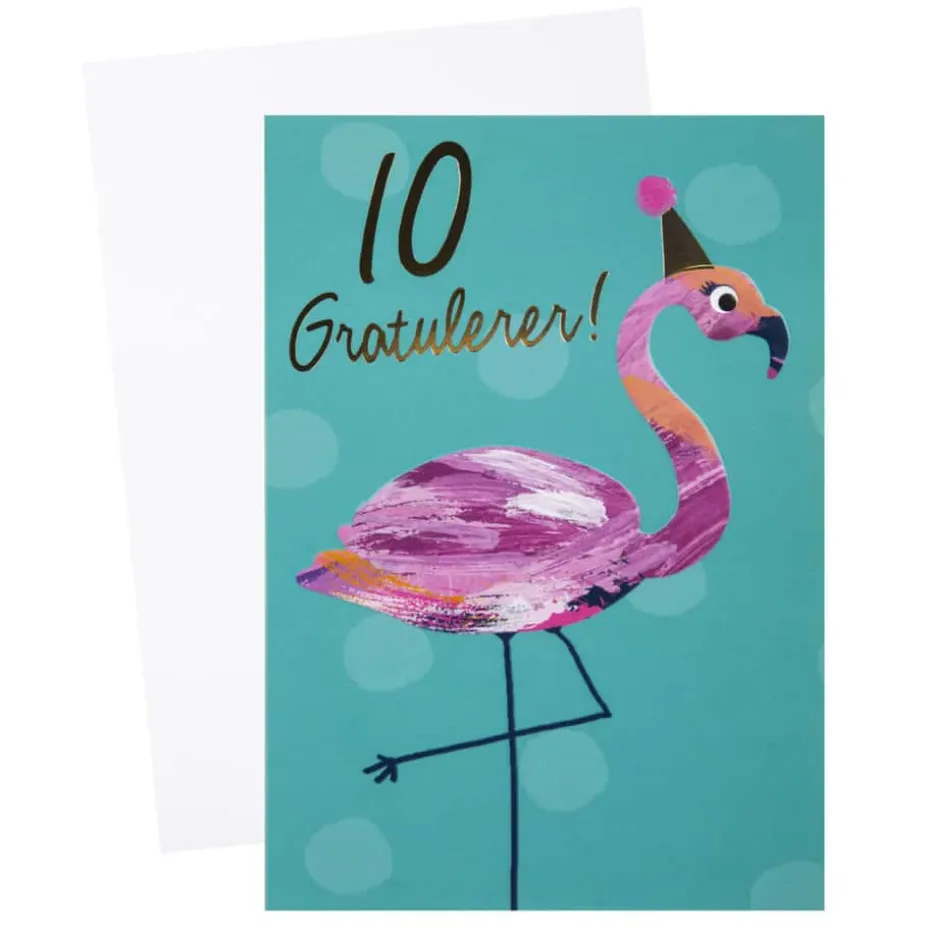 Kort 10 år Flamingo