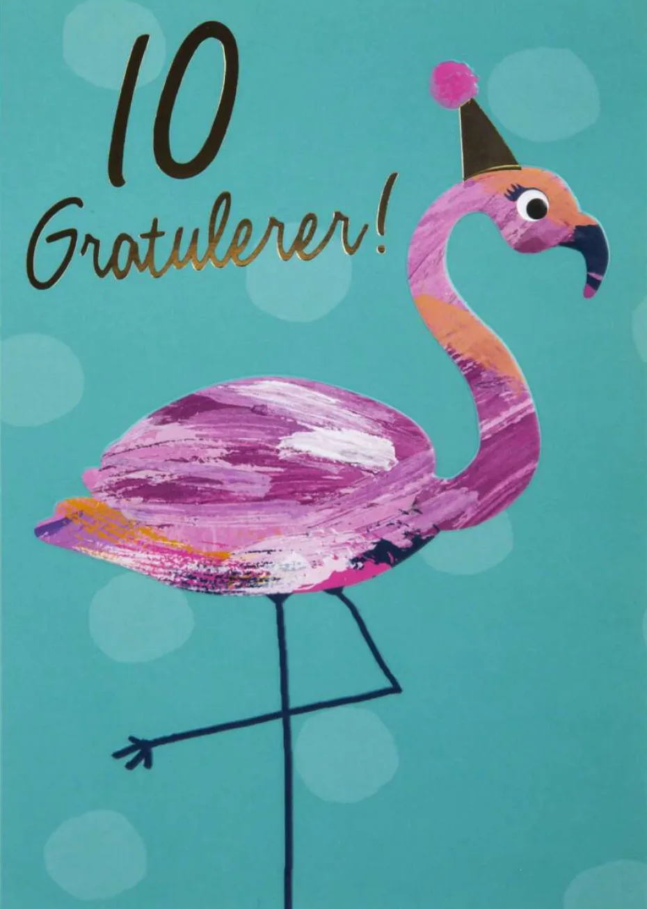 Kort 10 år Flamingo
