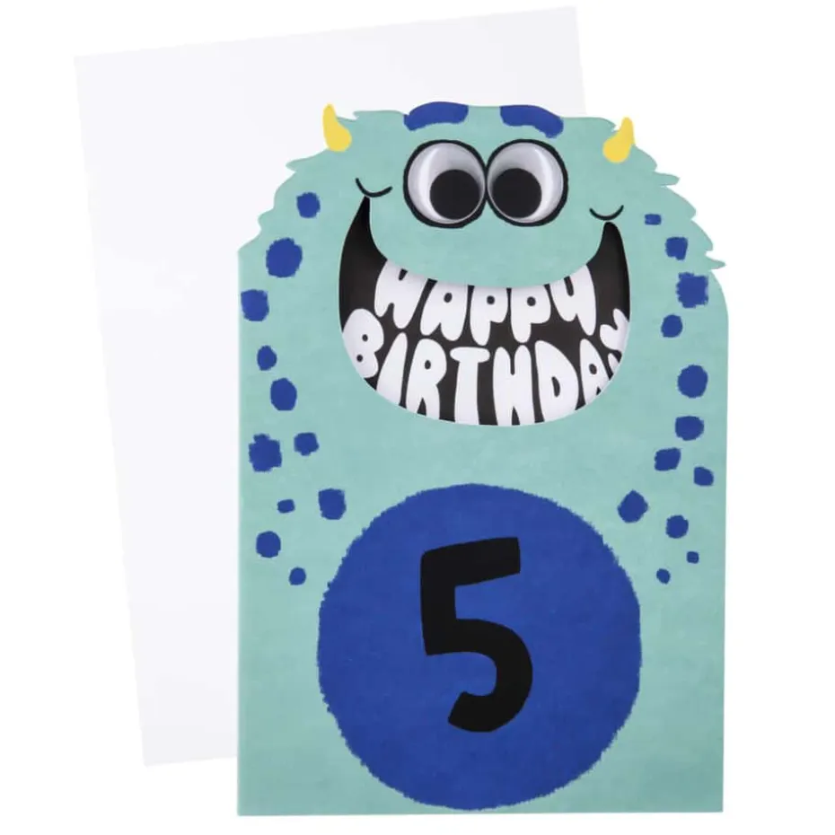 Kort 5 år Happy Monster