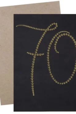 Kort 70 år Sort/gull