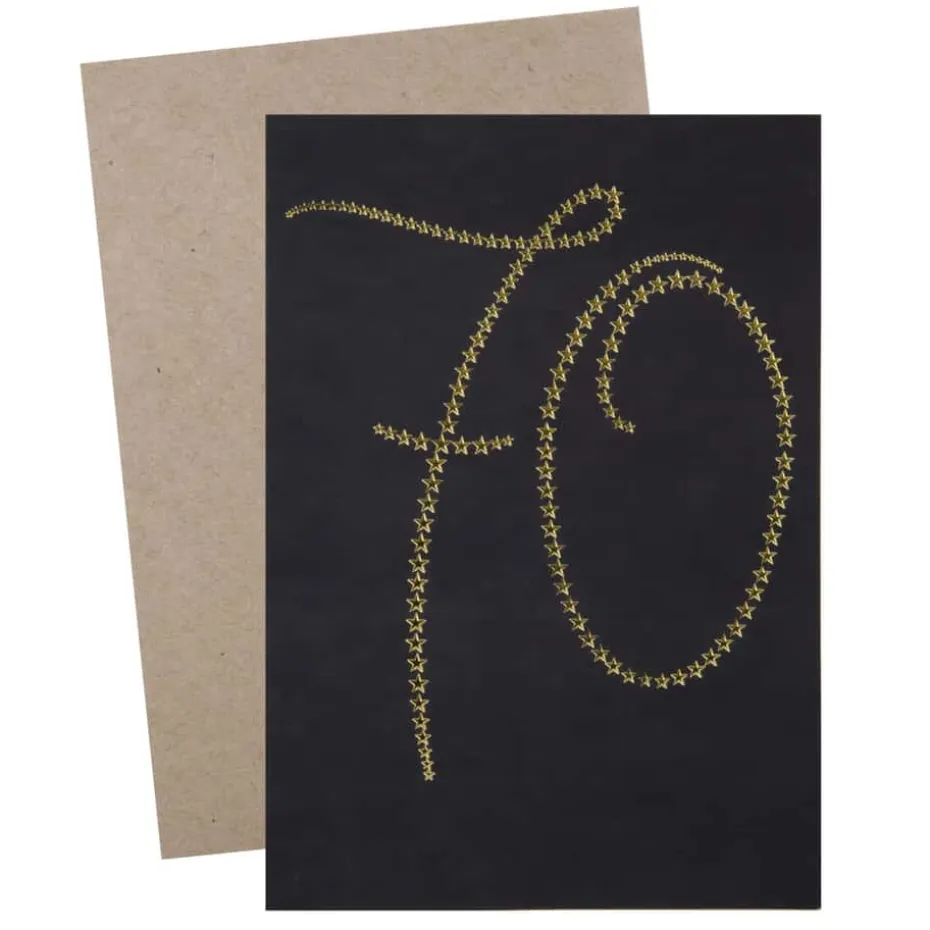 Kort 70 år Sort/gull