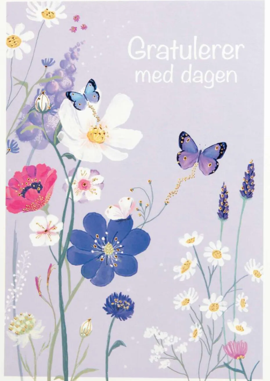 Kort Gratulerer med dagen Sommerblomster