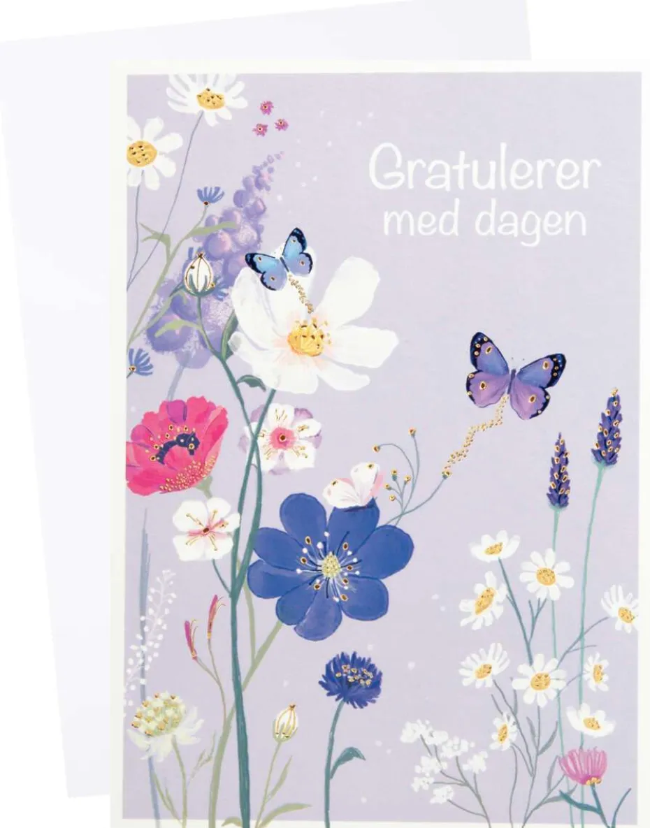 Kort Gratulerer med dagen Sommerblomster
