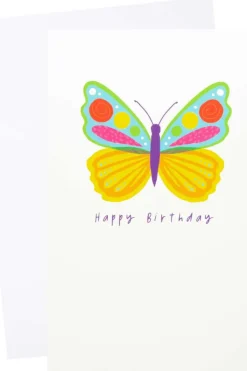 Kort Sommerfugl Happy Birthday