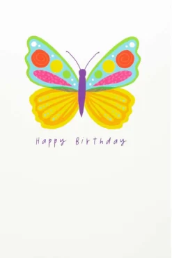 Kort Sommerfugl Happy Birthday