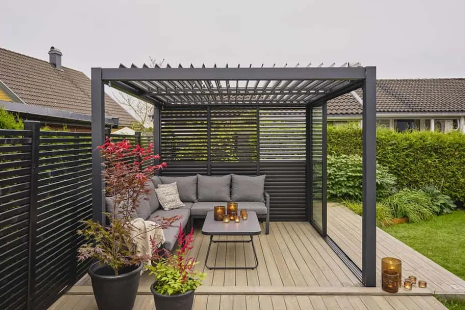 Krifon Stavern pergola lamellvegg