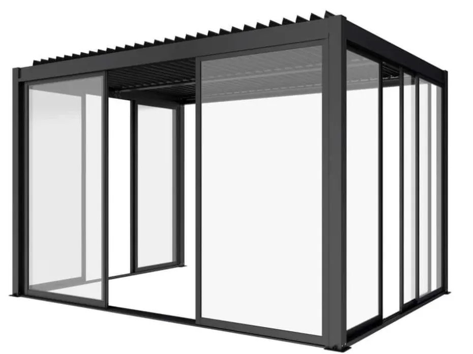 Krifon Stavern pergola skyvedør i glass