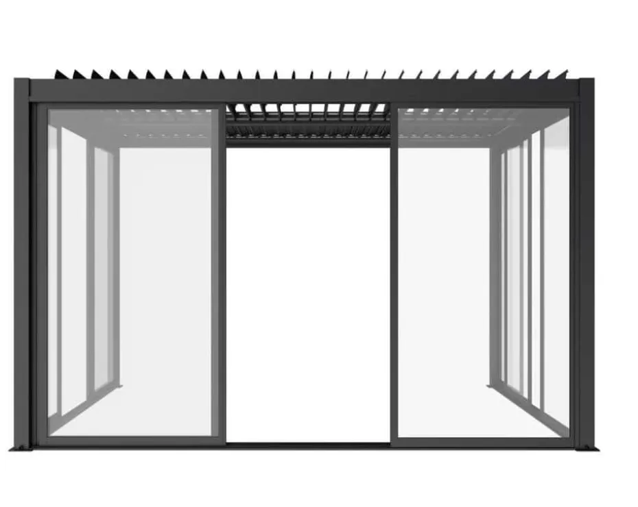 Krifon Stavern pergola skyvedør i glass