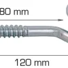 Krok til klessnor - 120mm