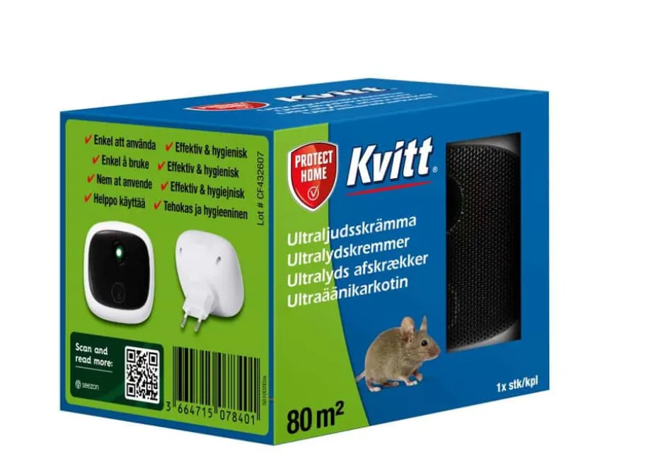 Kvitt Ultralydskremmer 80 kvm