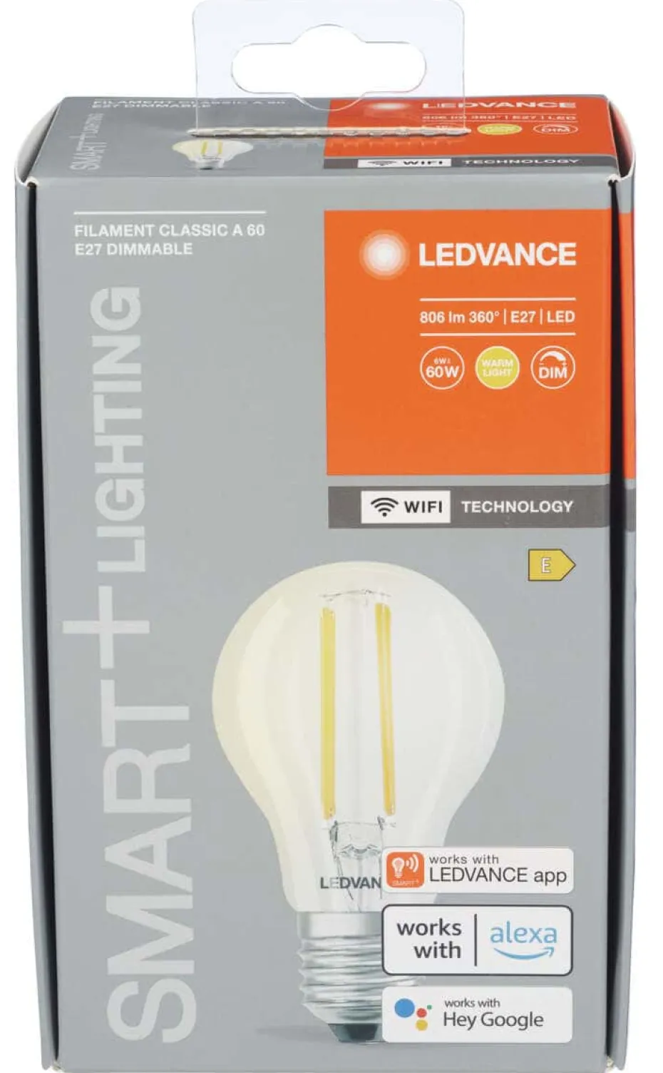 Ledvance SMART+ Filament WiFi Classic A 60 5,5W E27