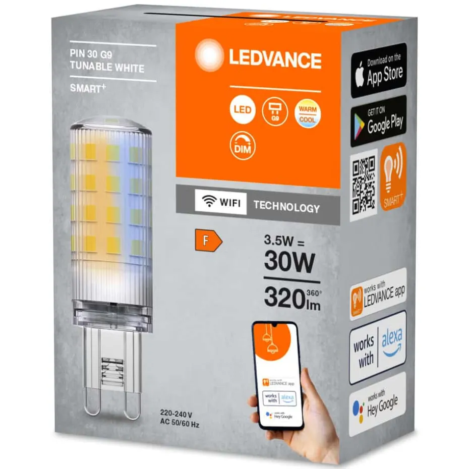 Ledvance Smart+ WiFi PIN 3,5W 827 230V TW CL G9